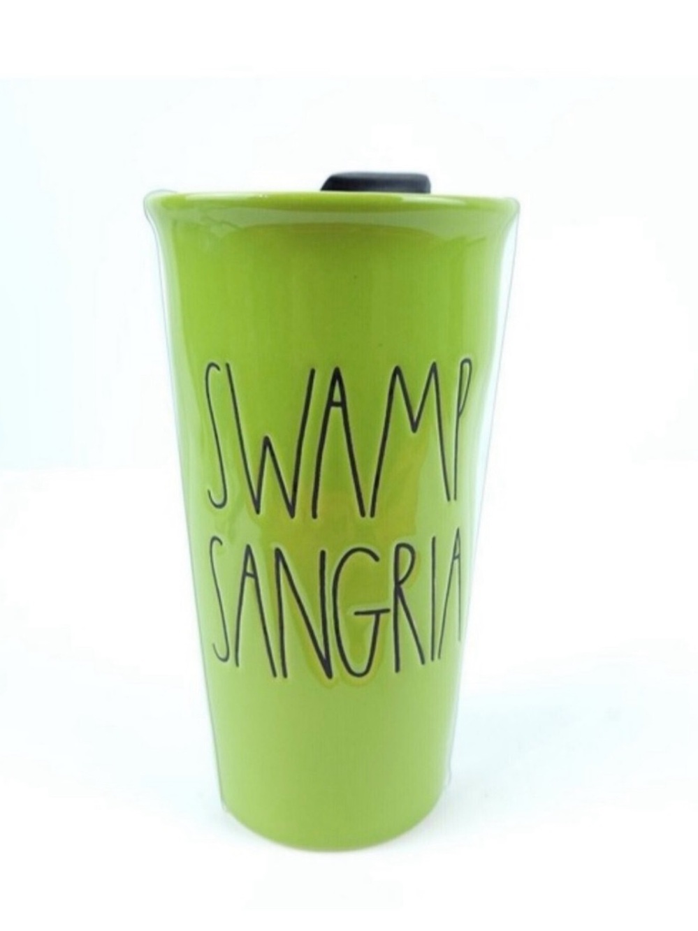 Rae Dunn Swamp Sangria Halloween Lime Green Ceramic Coffee Travel Mug